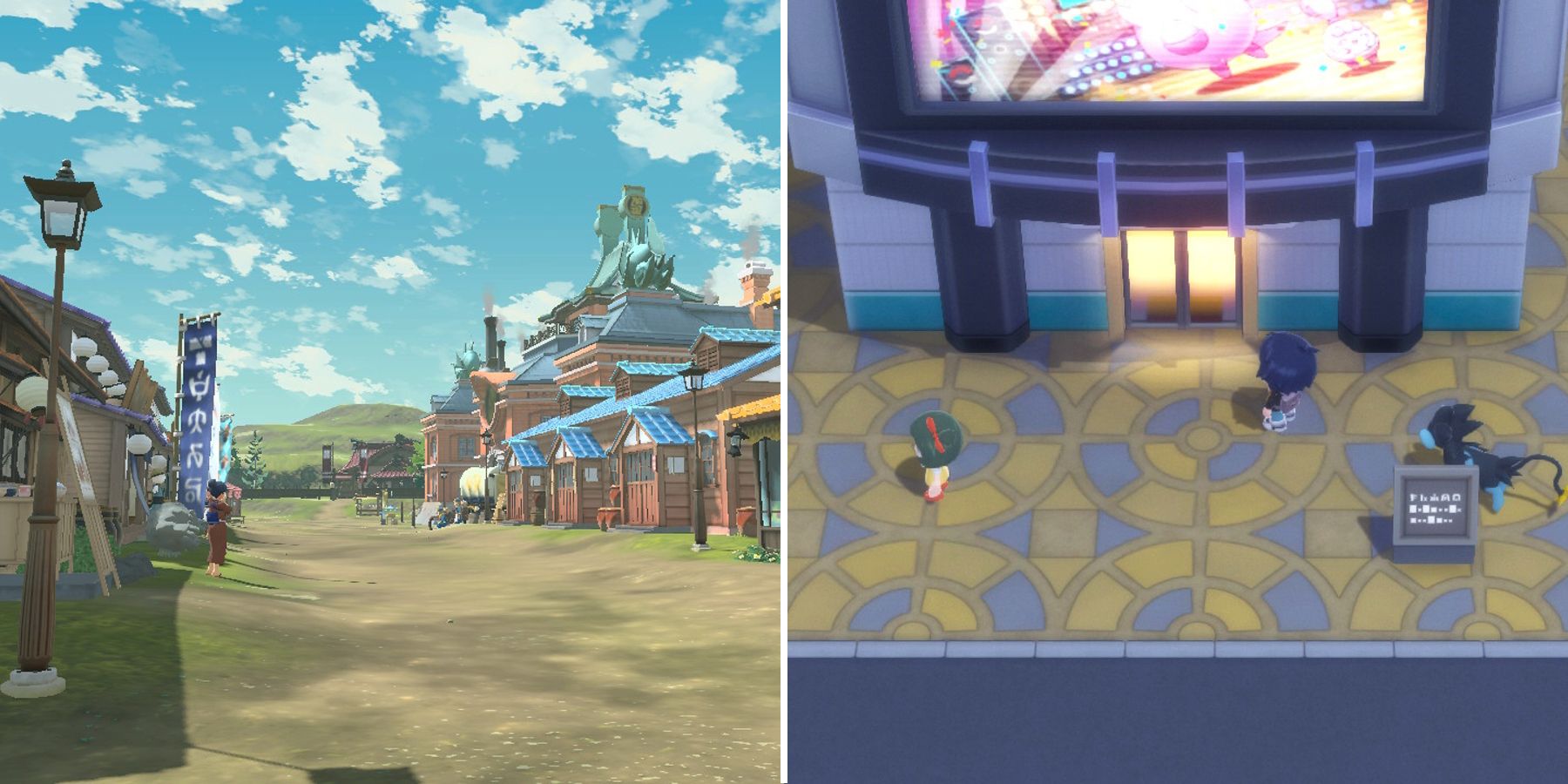 Pokemon Legends: Arceus' Jubilife Village vs BDSP's Jubilife City