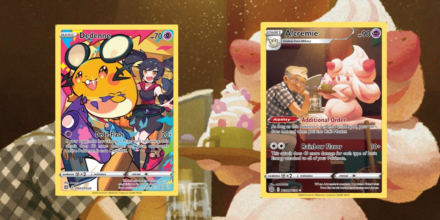 Pokémon TCG Brilliant Stars Trainer Gallery: Dedenne &amp; Alcremie.