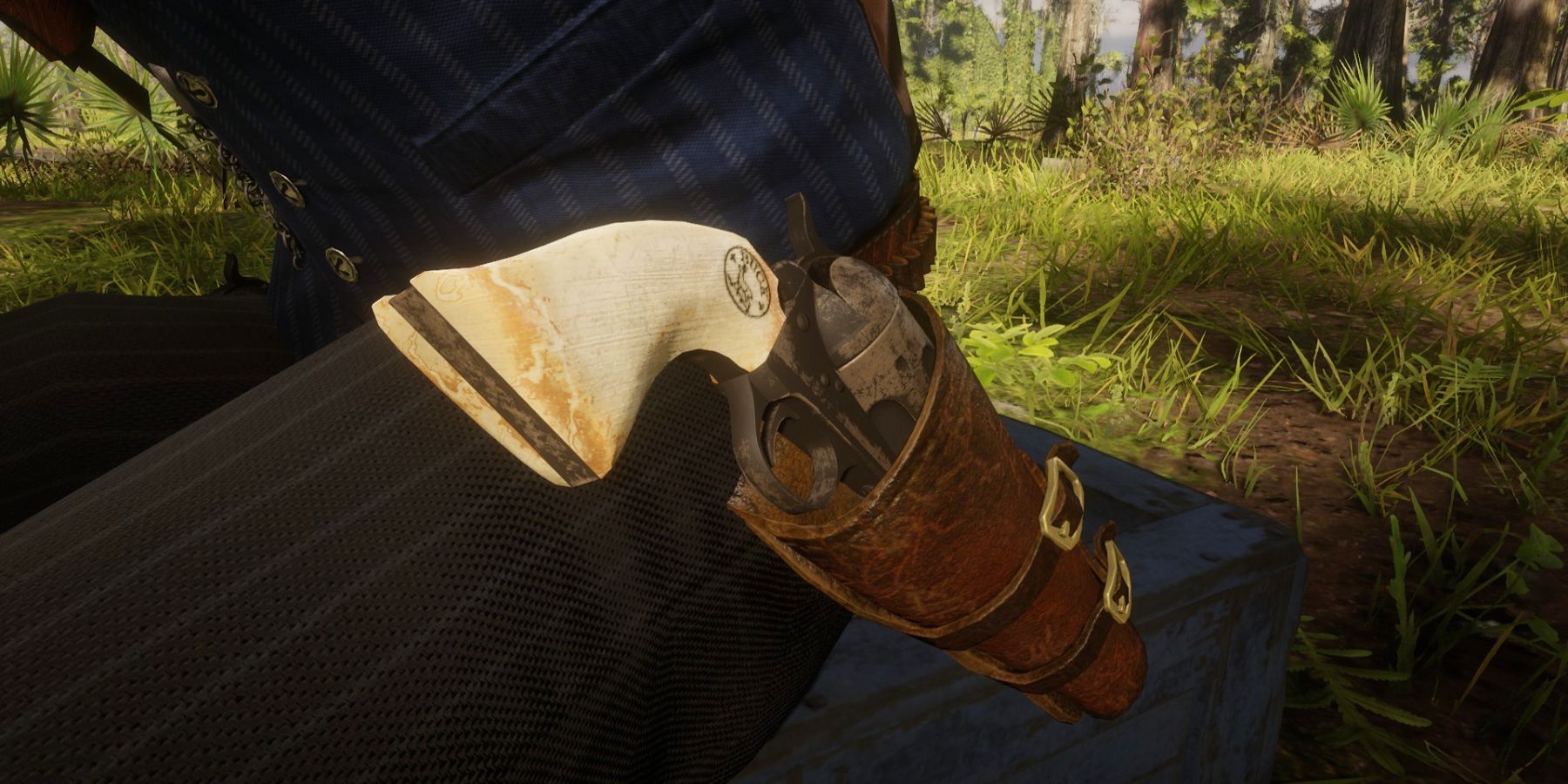 Hosea Matthews carries two matching Cattleman Revolvers in RDR2 that are just re-colors of the weapon