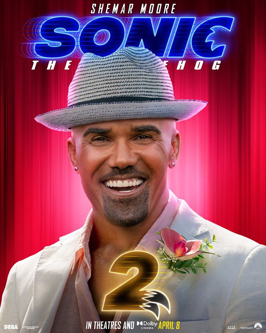 Shemar Moore as Randall in Sonic the Hedgehog 2 Poster.