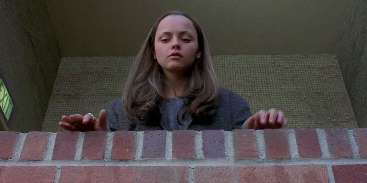 Christina Ricci looks down from a balcony in Prozac Nation 