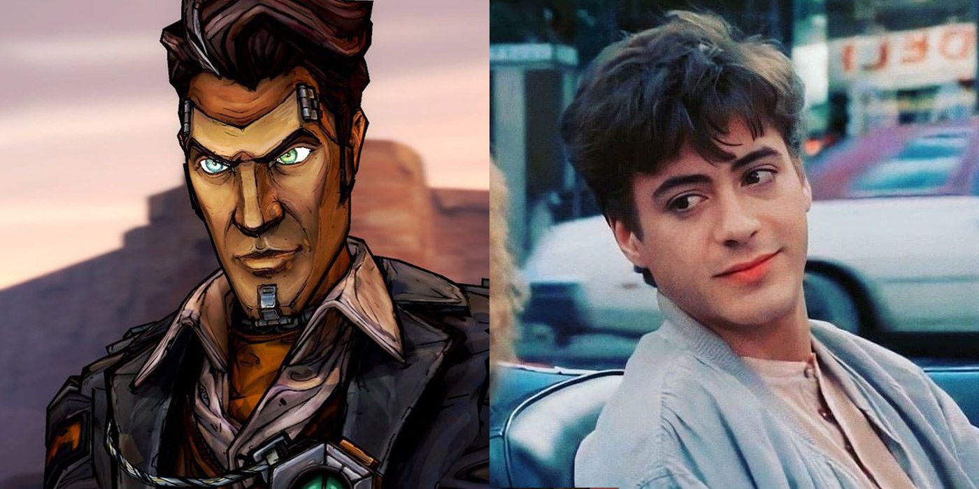 Split image of Handsome Jack and Robert Downey Jr.