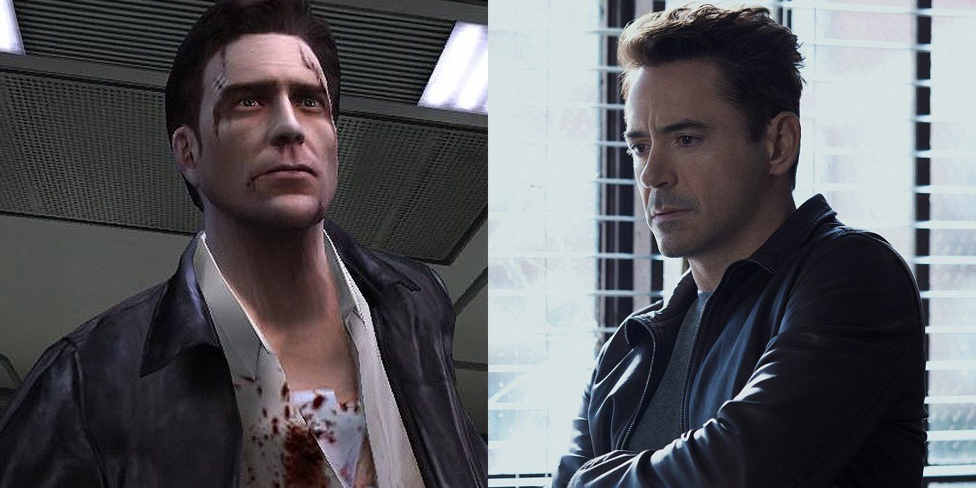 Split image of Max Payne and Robert Downey Jr.