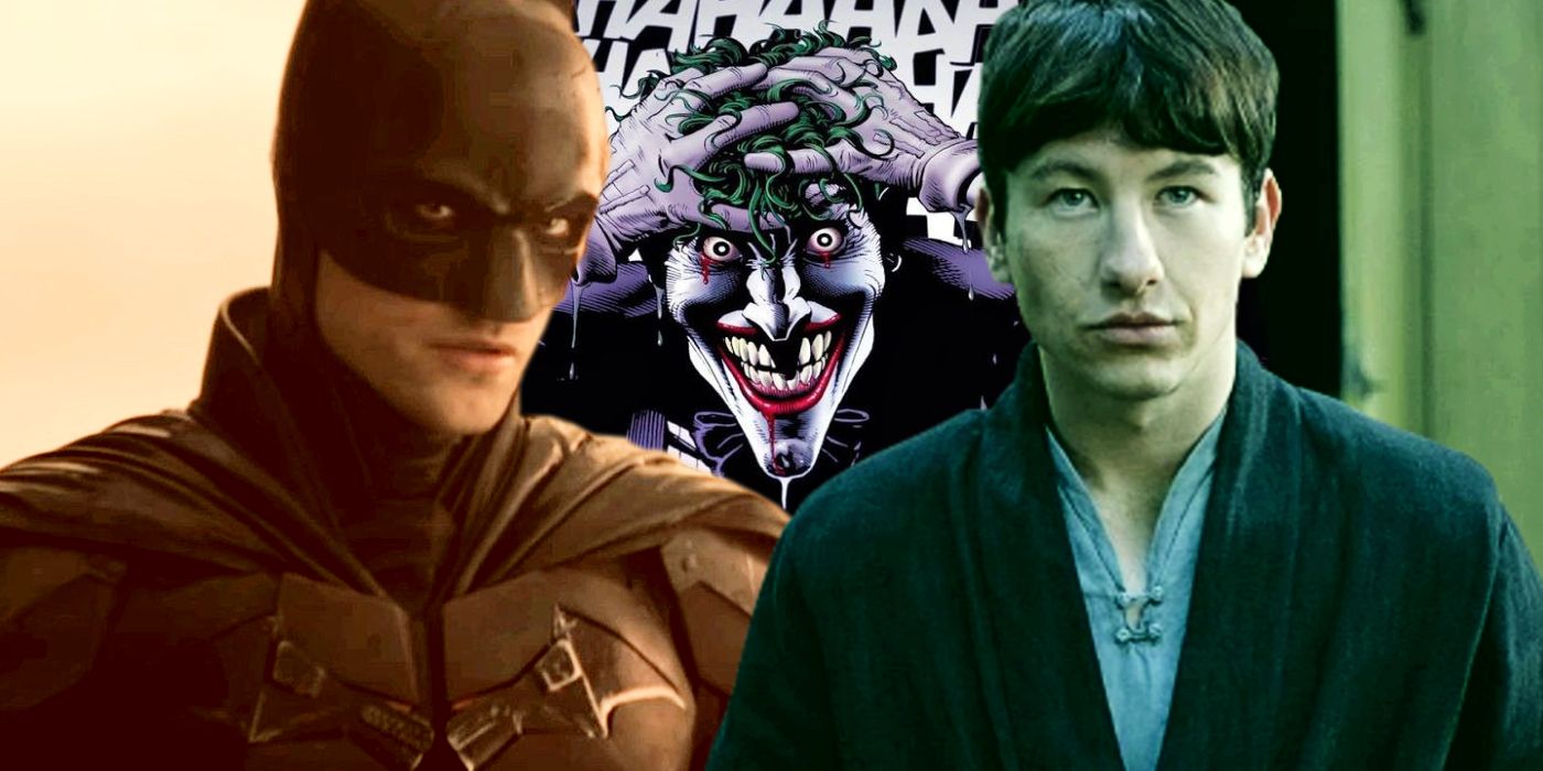 Robert Pattinson in The Batman, Joker in DC Comics, and Barry Keoghan in Eternals