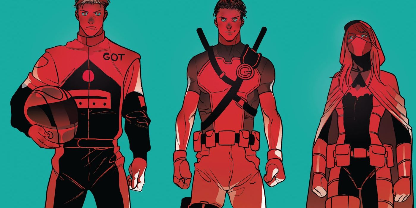 Robins 5 cover, featuring Jason Todd, Dick Grayson and Stephanie Brown