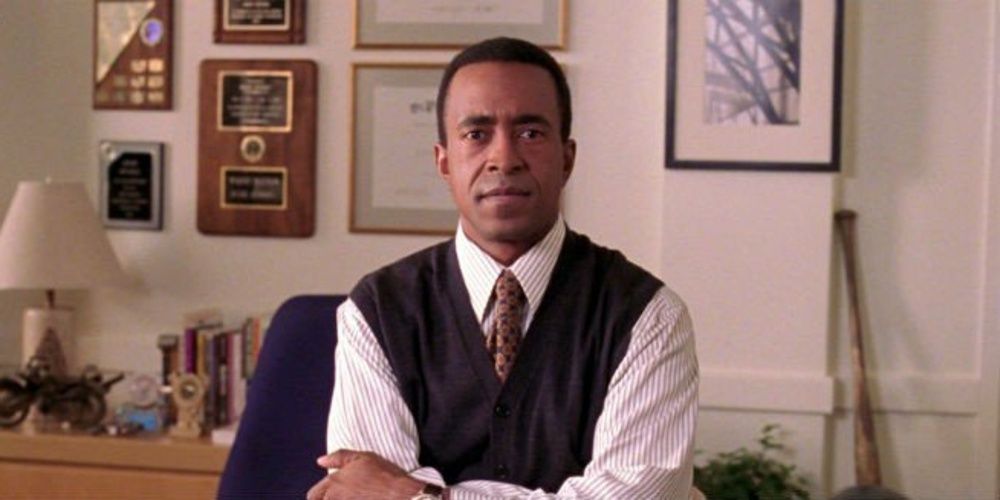 Ron Duvall in his office in Mean Girls 