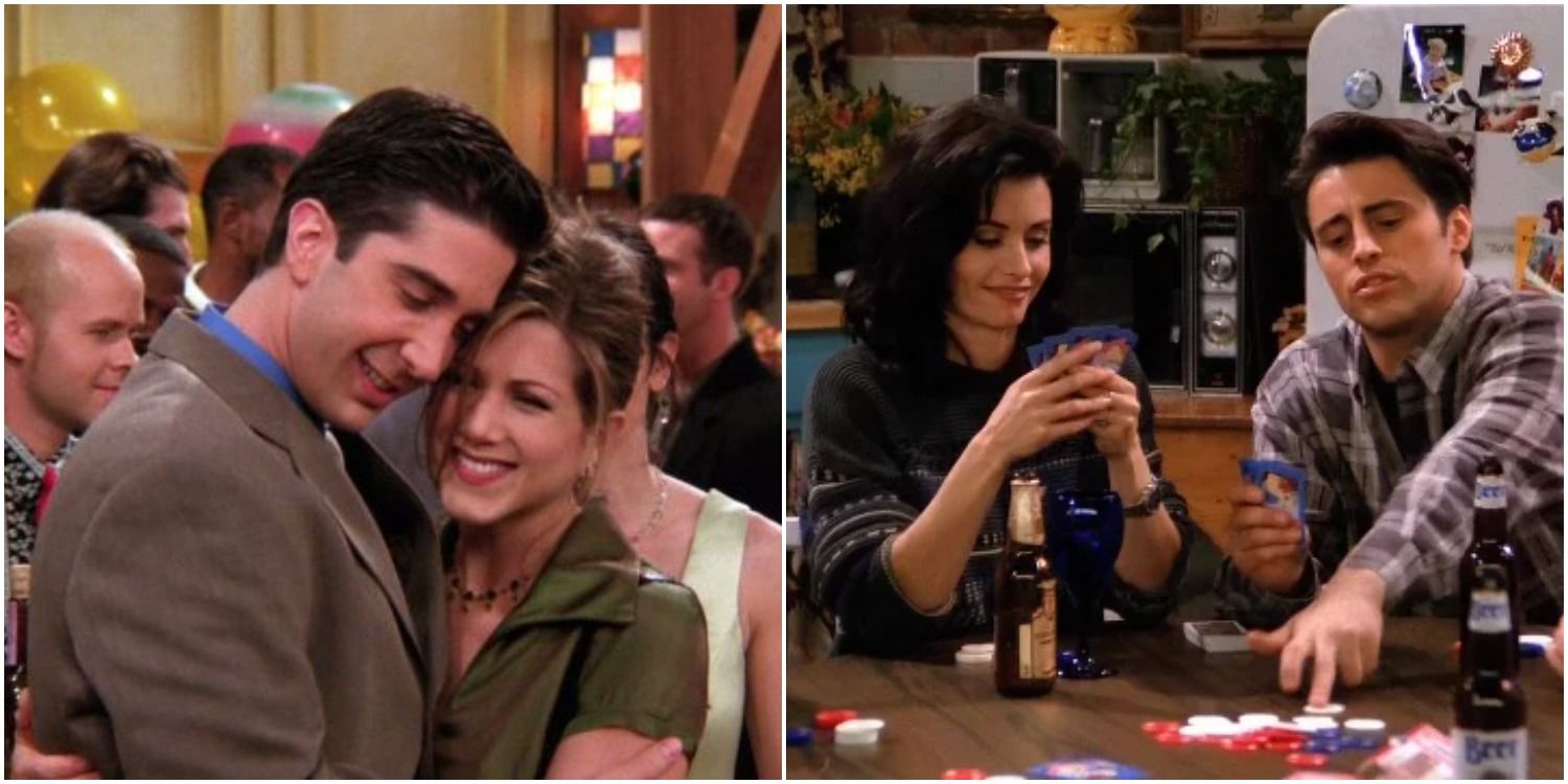 Ross, Rachel, Monica and Joey in Friends Split Image