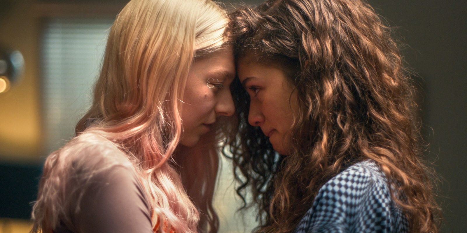 Rue and Jules forehead to forehead on Euphoria