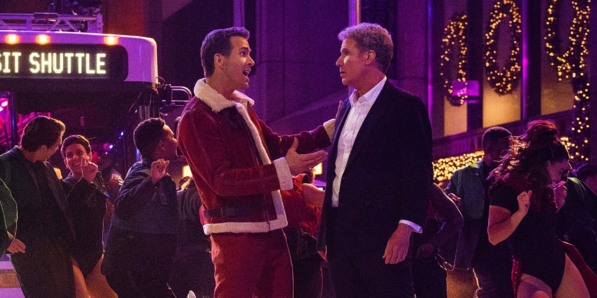 Ryan Reynolds and Will Ferrell in Spirited Movie Images Apple TV Plus