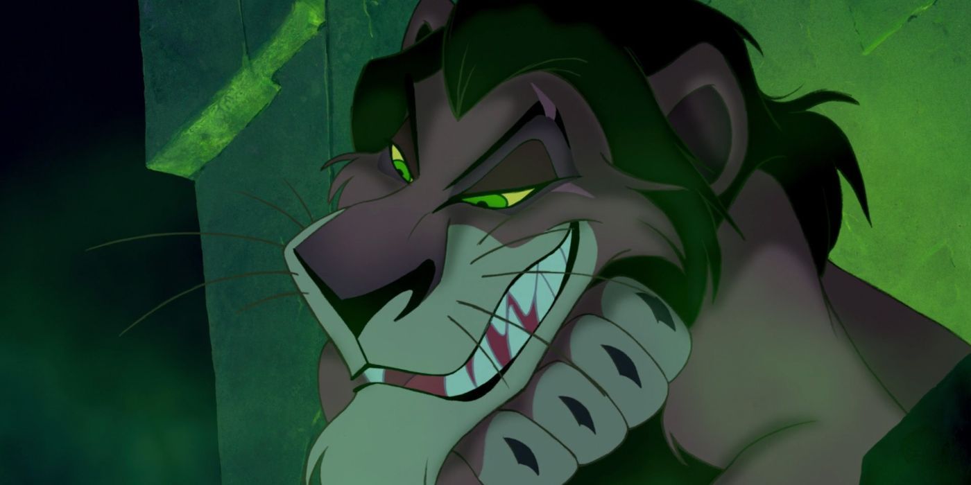Scar smiling in The Lion King
