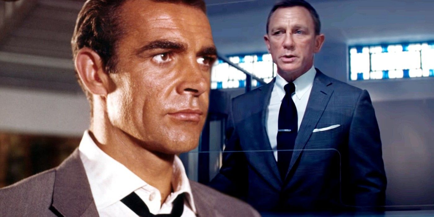 Sean Connery as James Bond and Daniel Craig as James Bond in No Time To Die