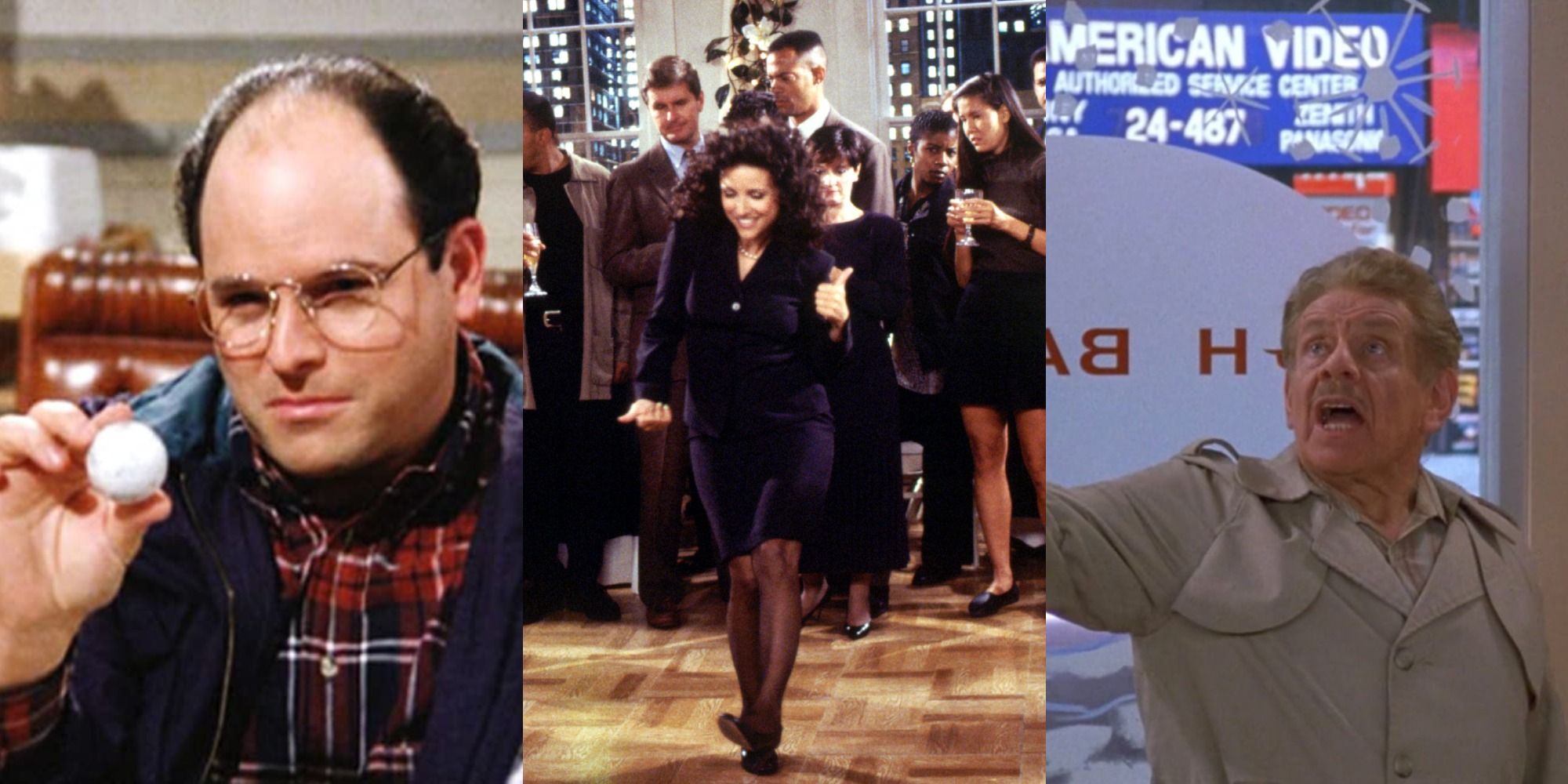 Main feature image showing George Elaine and Kramer in Seinfeld