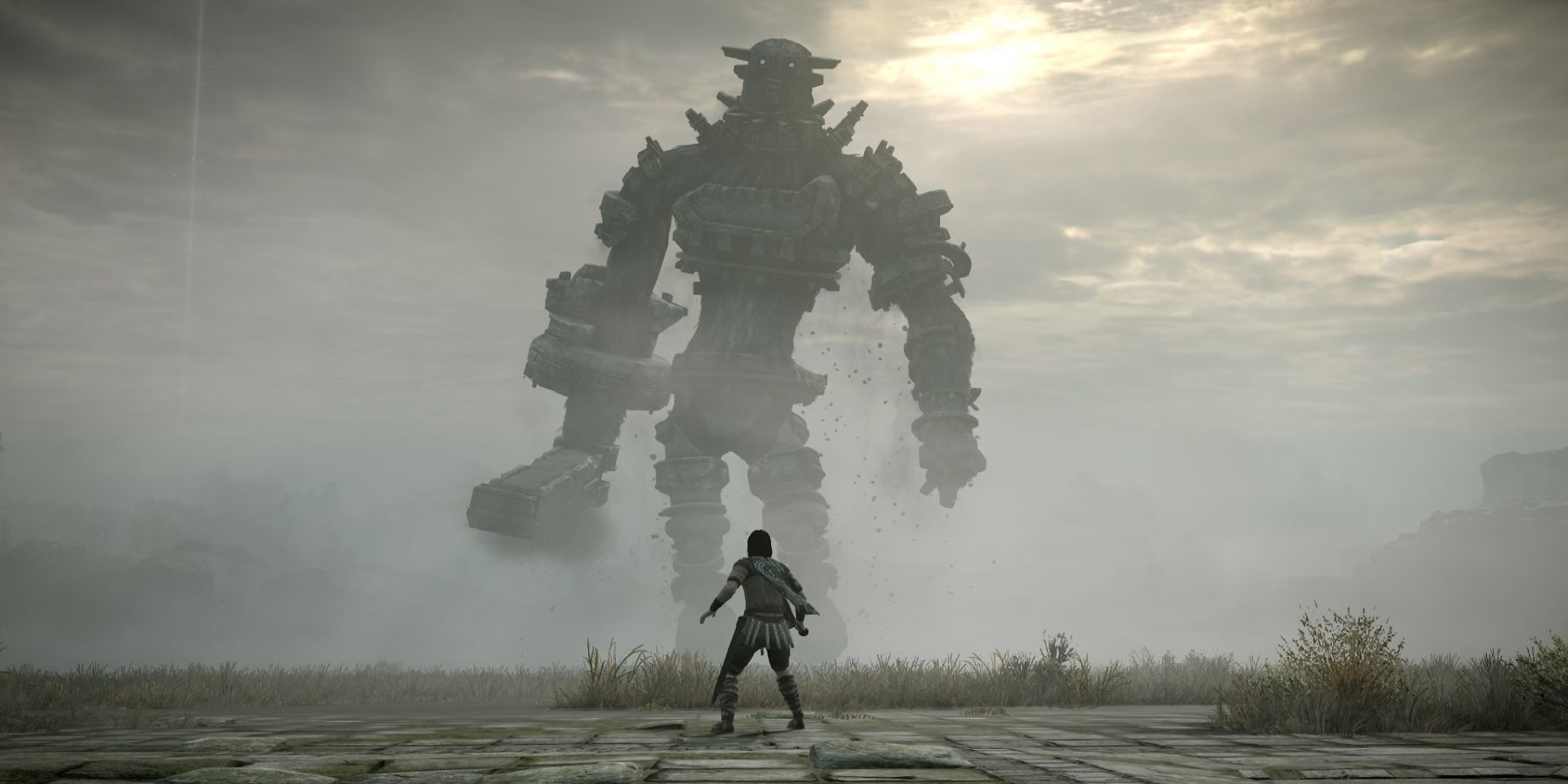 Wander faces off against the third Colossus in Shadow of the Colossus