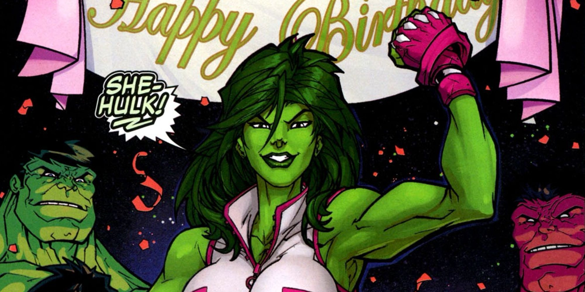 She Hulk celebrating her birthday in She Hulk Sensational
