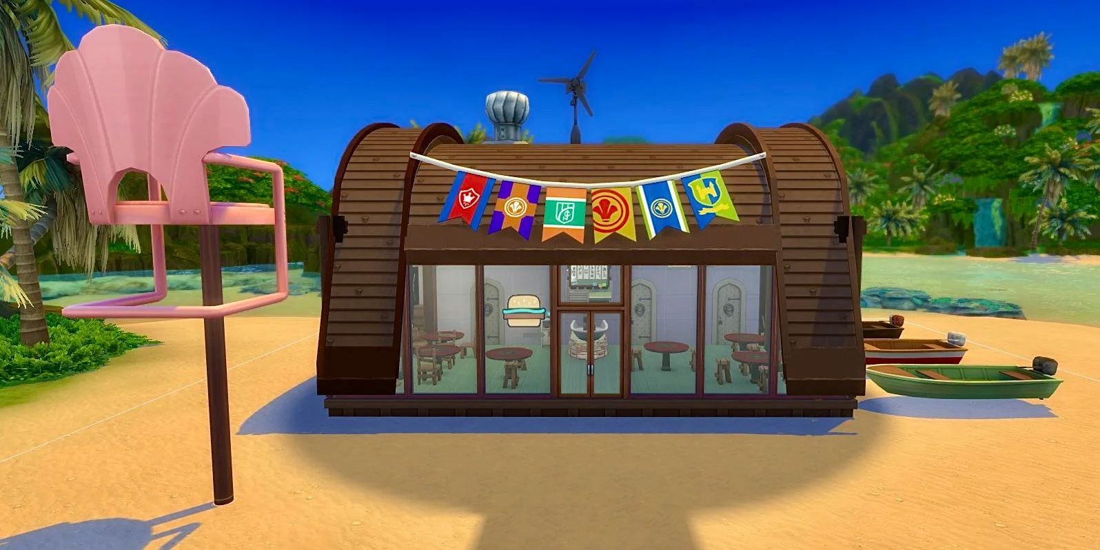 Spongebob's Krusty Krab built in The Sims 4.