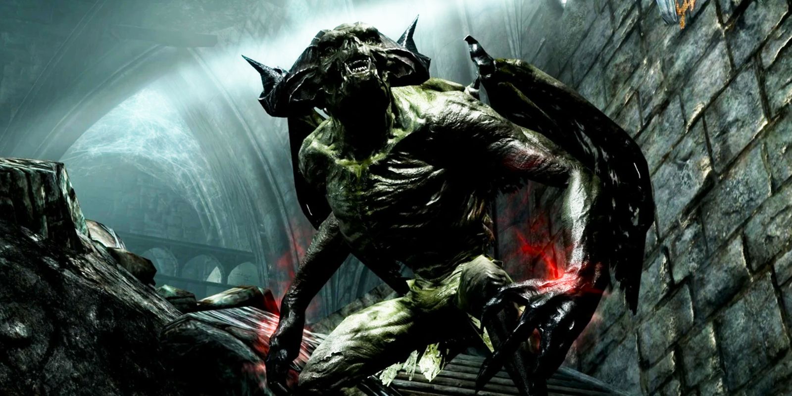 Skyrim's Creepiest &amp; Most Horrifying Enemies Gargoyles Dawnguard