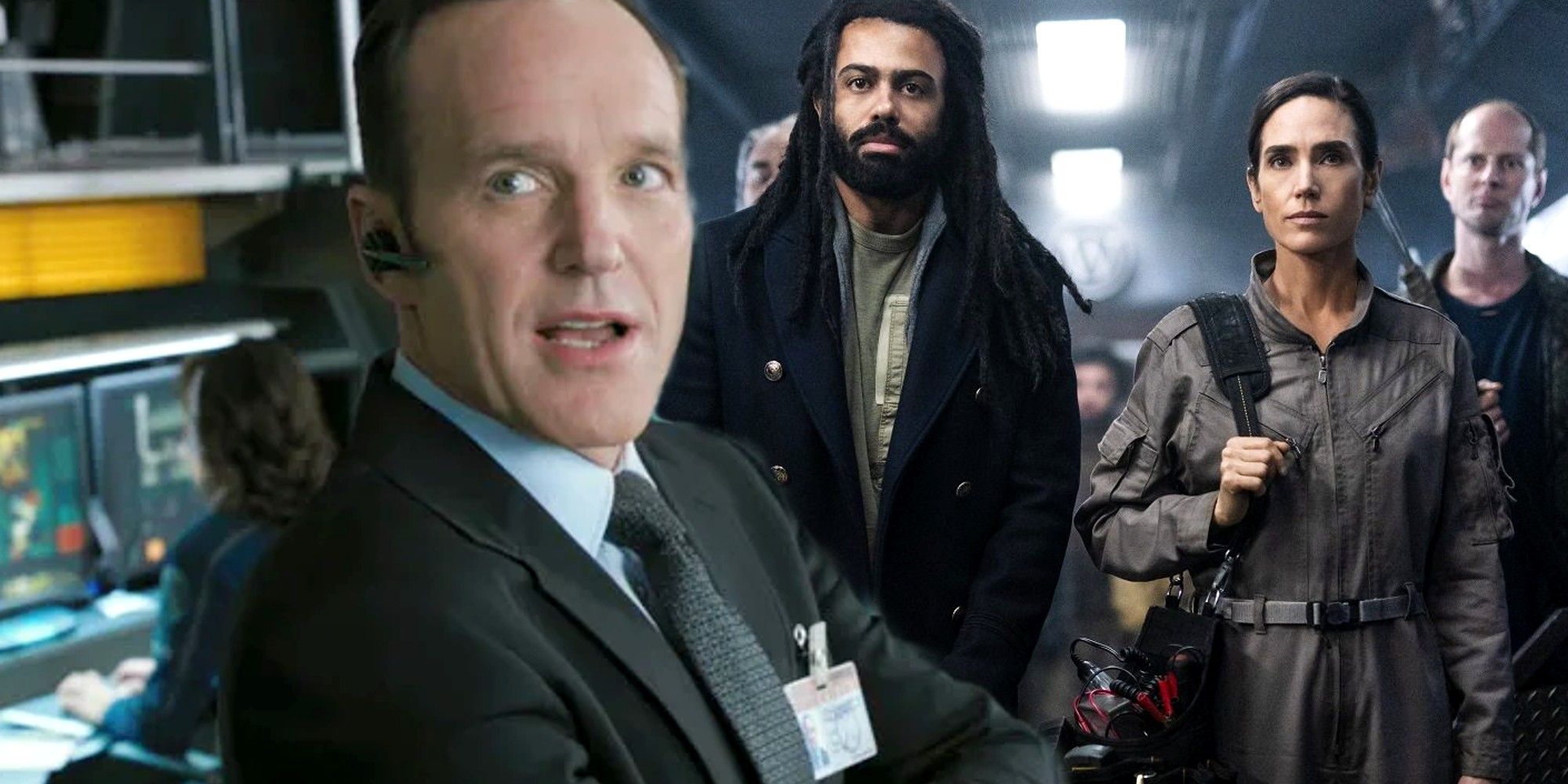 Snowpiercer Season 4 Daveed Diggs and Jennifer Connelly as Layton and Melanie and Clark Gregg as Phil Coulson