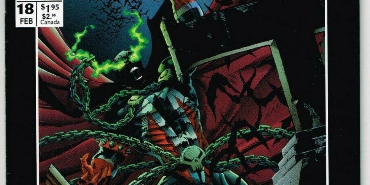 Spawn rises from a grave in Spawn #18