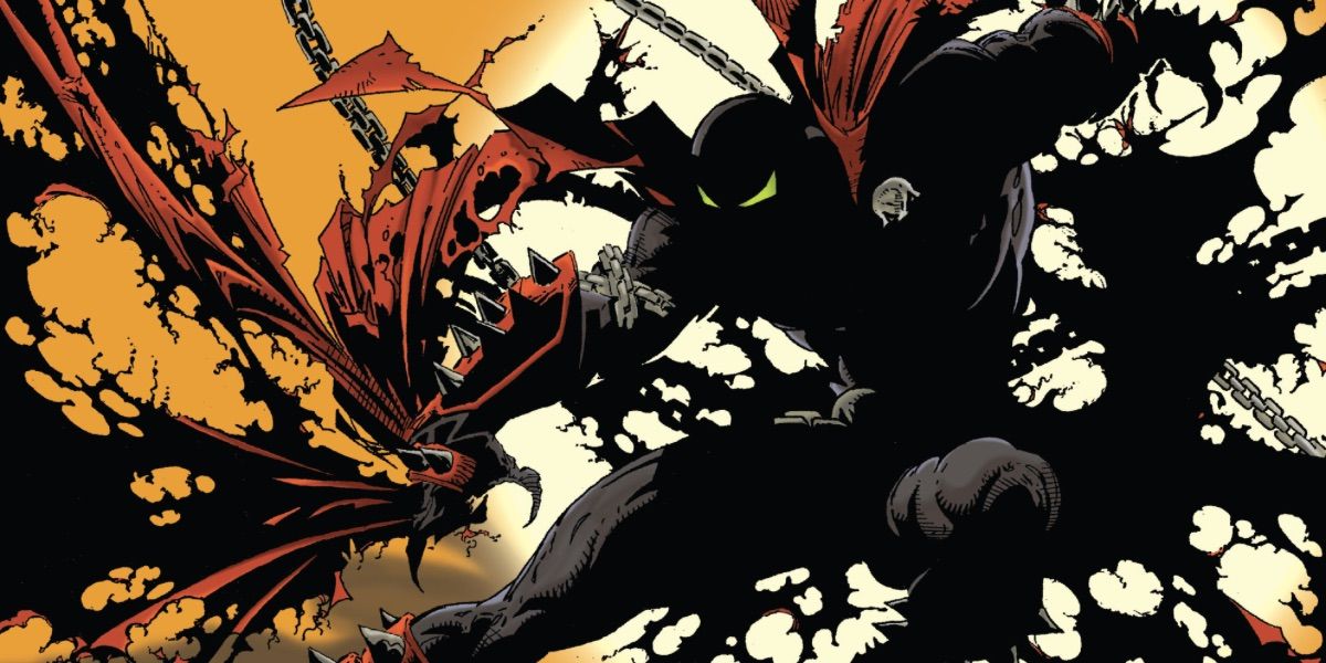 Spawn leaps in front of the sun from Spawn #32