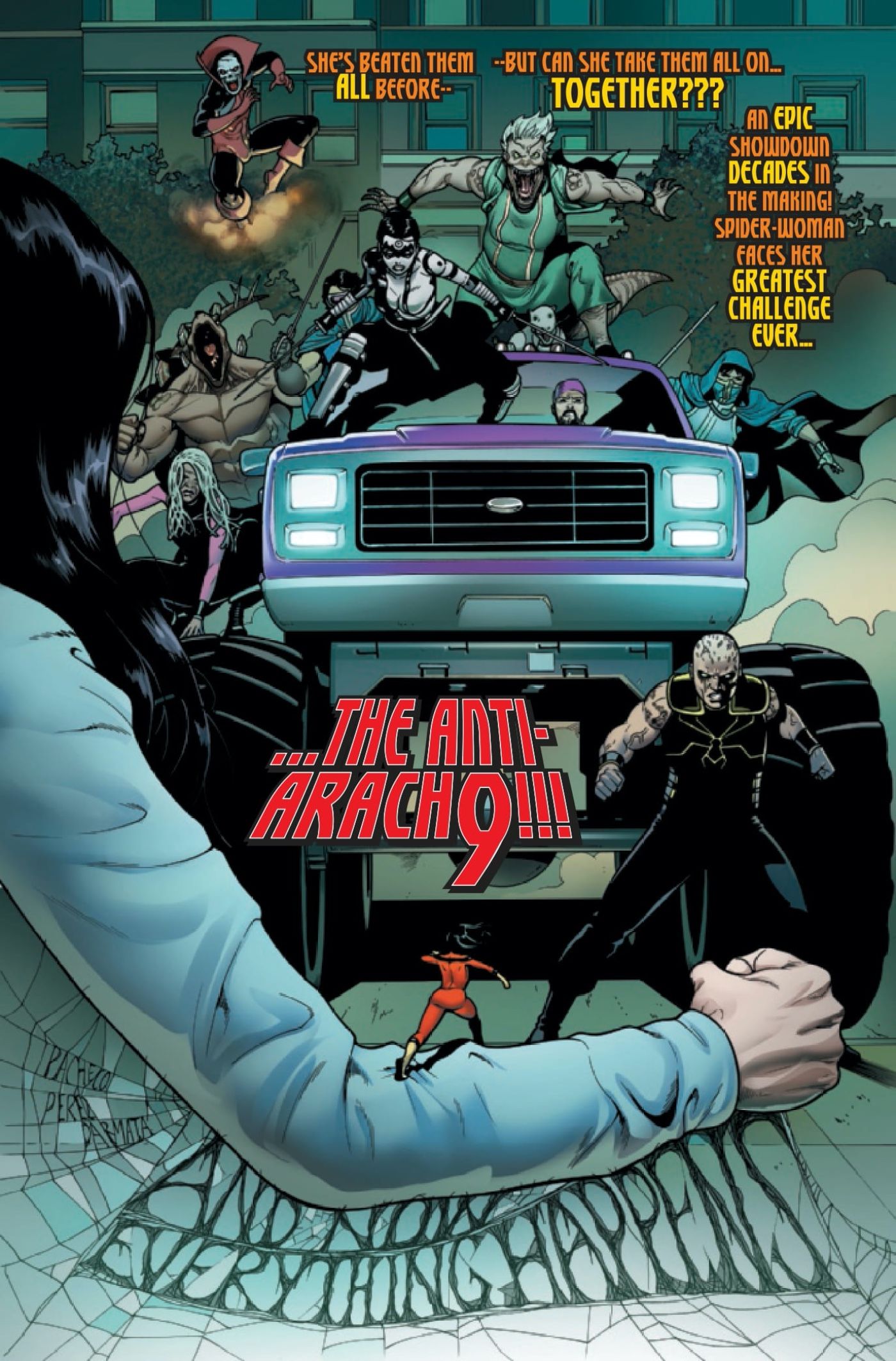 Spider-Woman confronts the Anti-Arach9