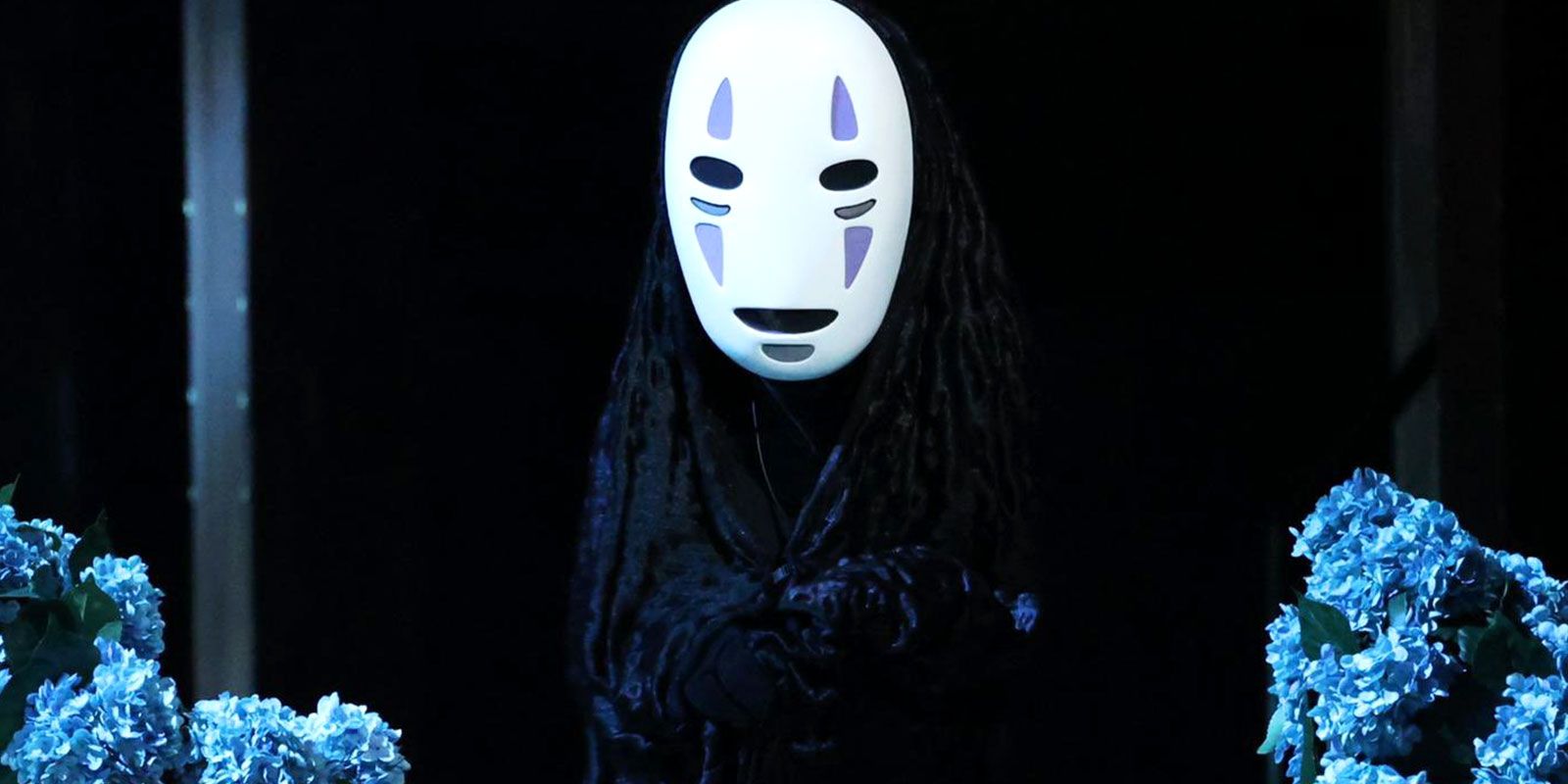 No Face as he appears in the Spirited Away stage play
