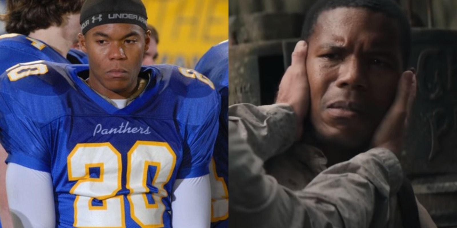 Split Image of Gaius Charles in Friday Night Lights and Alice
