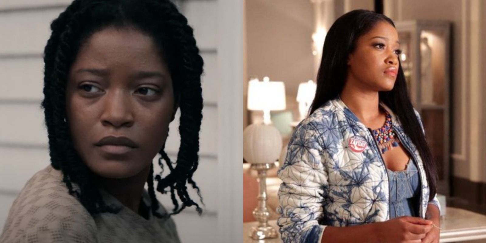 Split image of Keke Palmer in Alice (2022) and Scream Queens