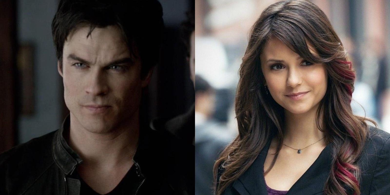 Split image of two characters in The Vampire Diaries
