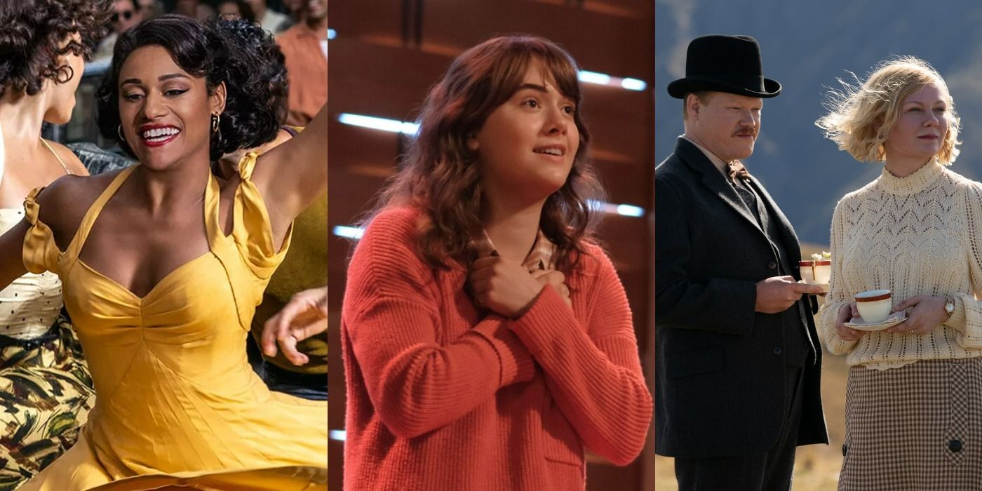 Split image of West Side Story, CODA, and The Power of the Dog