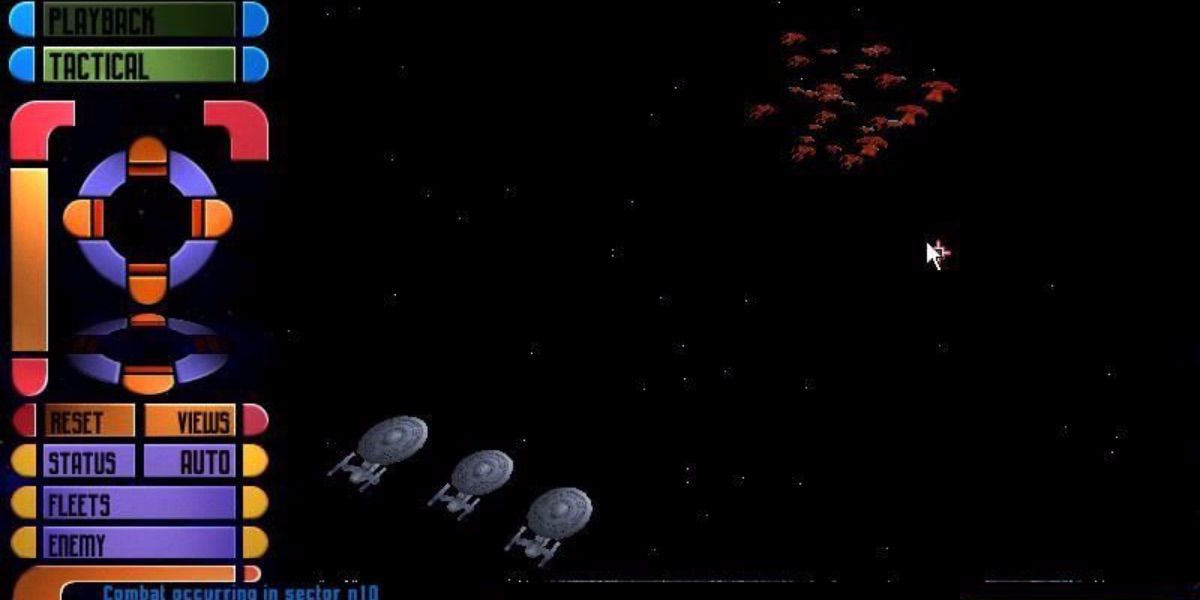 Enemy ships face off in Birth of the Federation
