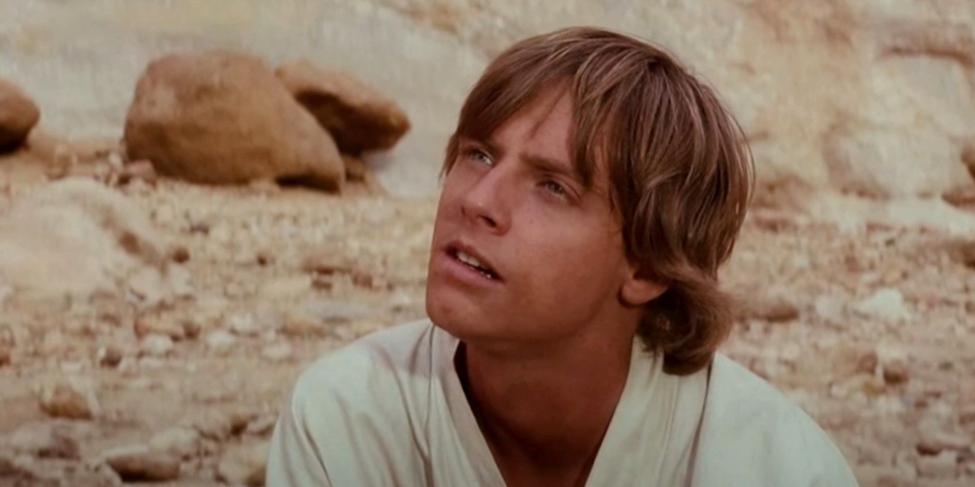 Star Wars A New Hope Mark Hamill as Luke Skywalker Meeting Ben Kenobi