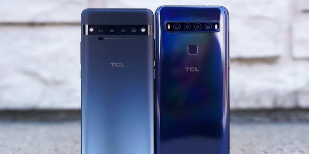 TCL 10 Pro and 10L standing together