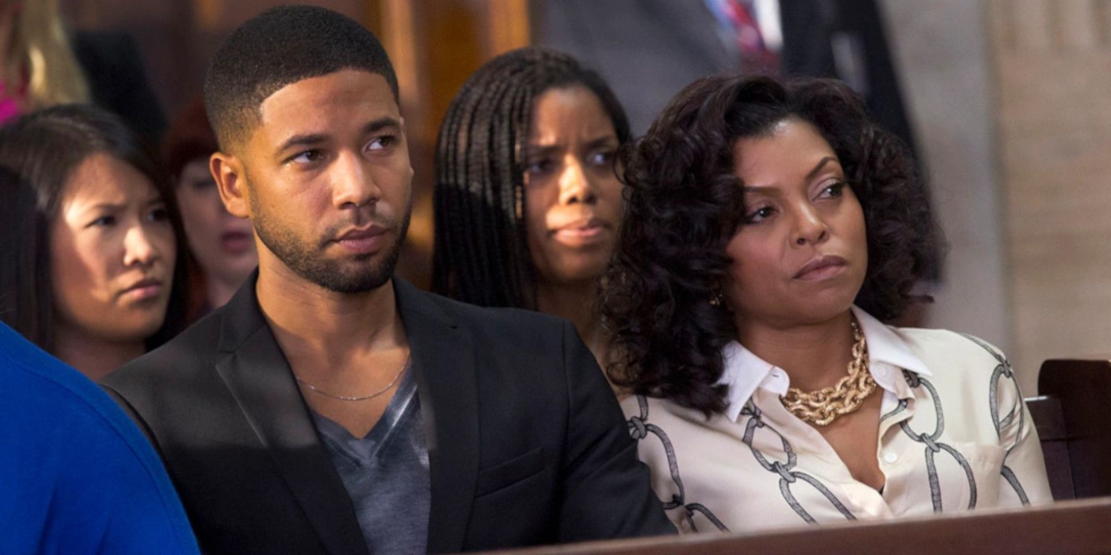 Taraji P Henson as Cookie and Jussie Smollett as Jamal in Empire