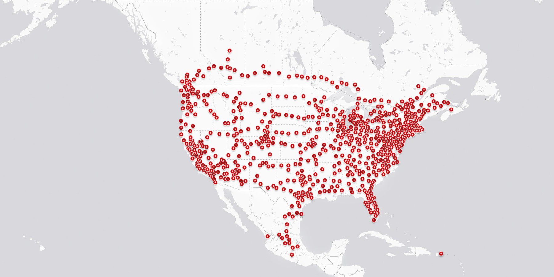Tesla Supercharger U.S. Network 