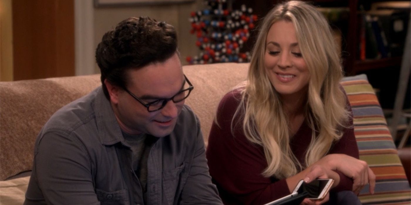 The Escape Hatch Identification - Penny and Leonard on the couch on TBBT