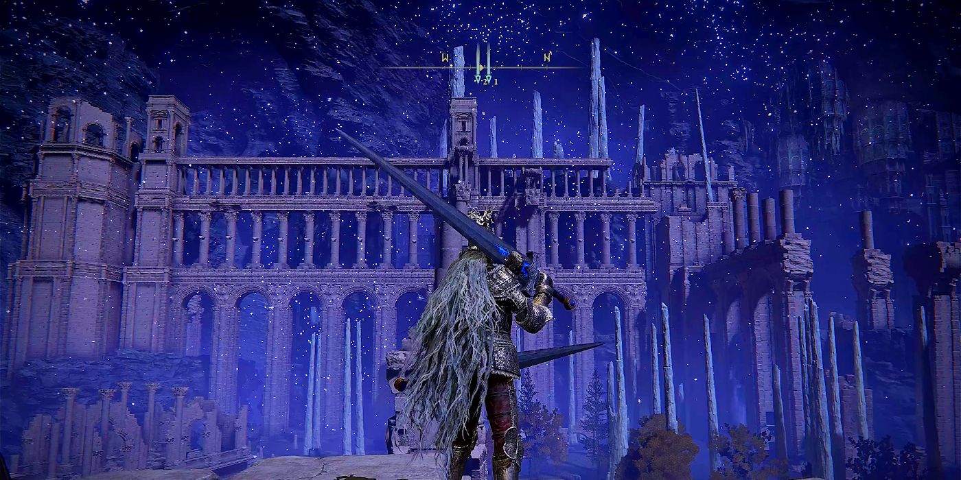 A player looking at the Eternal City of Nokron in Elden Ring.