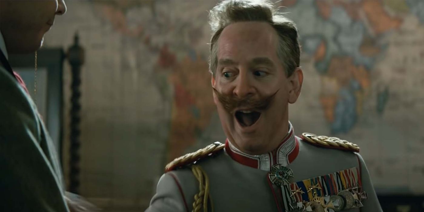 Kaiser Wilhelm screaming in The King's Man