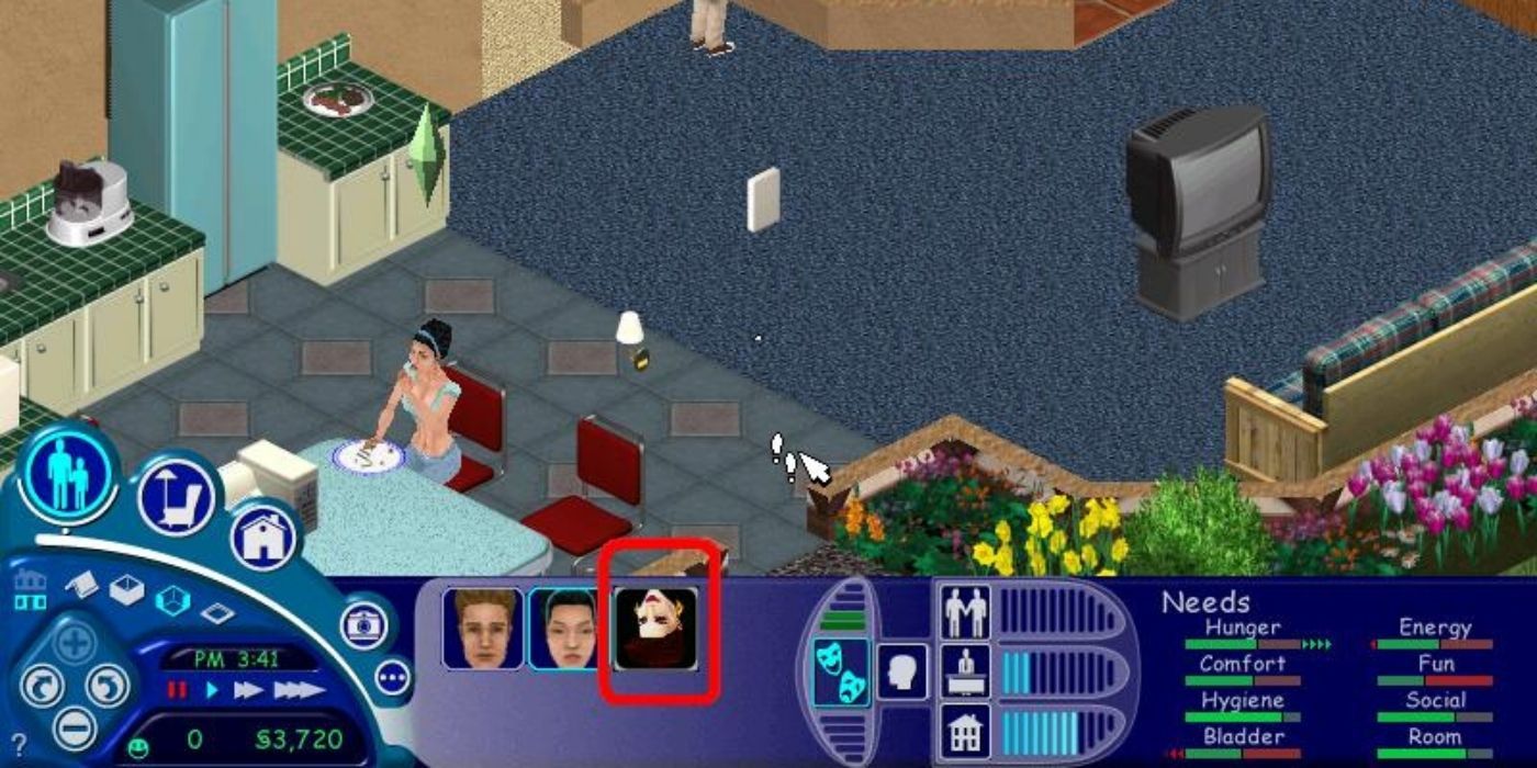 An icon upside down in The Sims