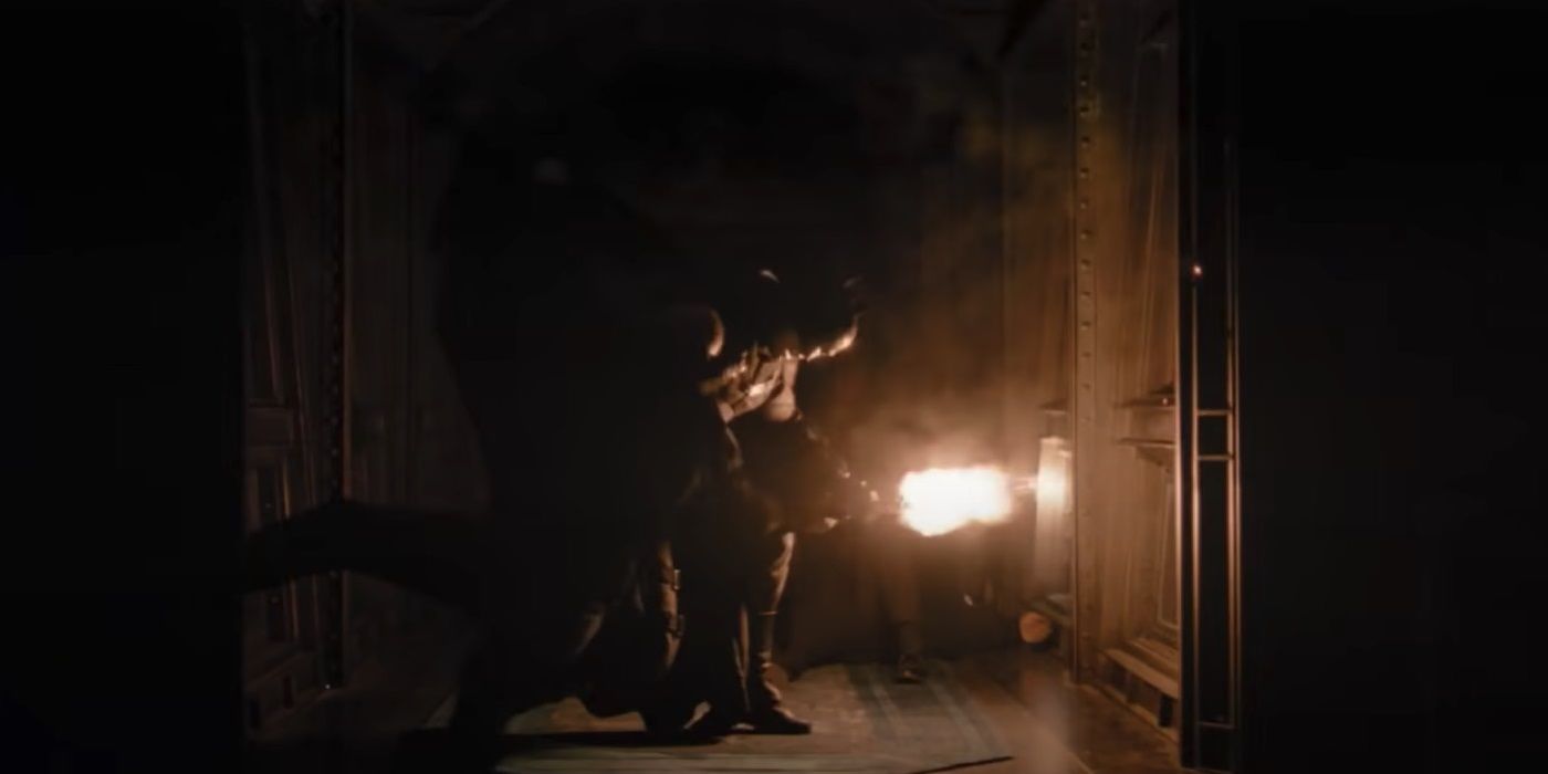 The hallway shootout in The Batman