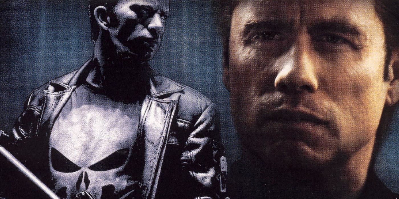 Thomas Jane and John Travolta on the poster for The Punisher