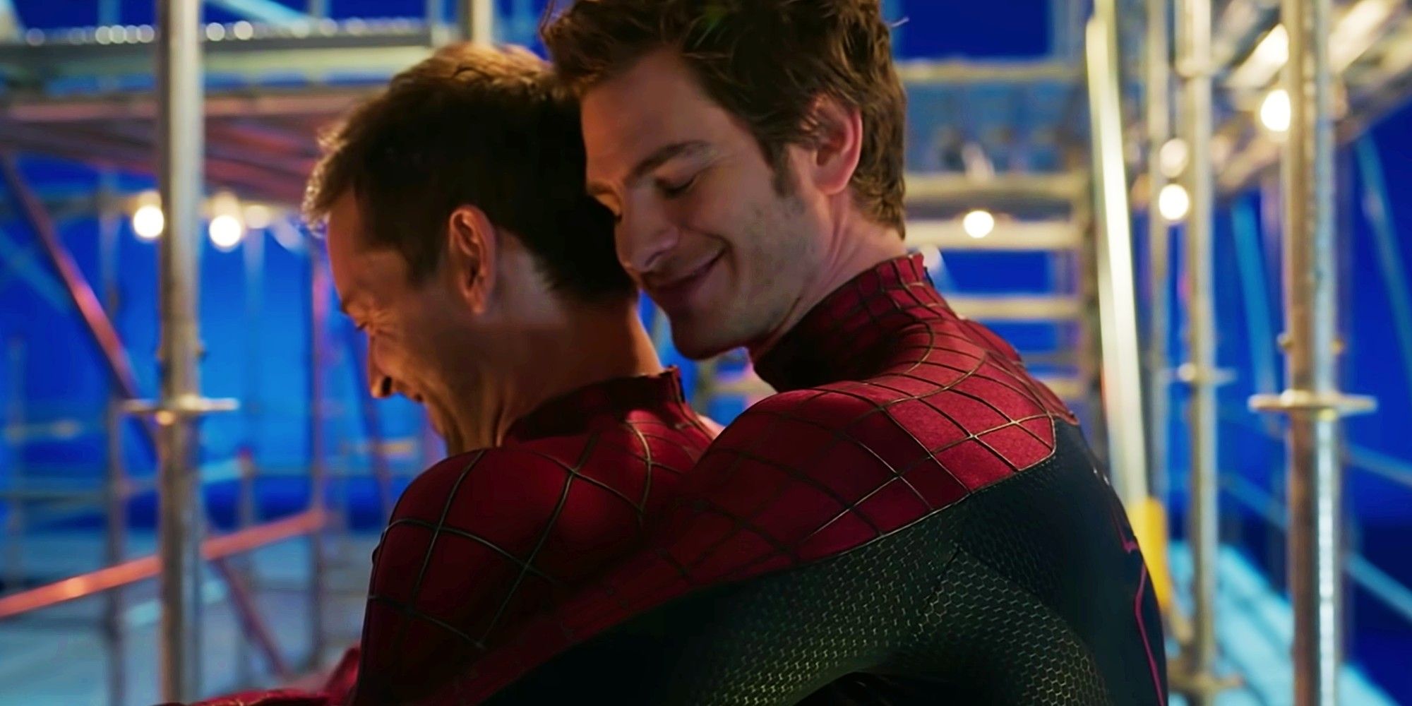 Tobey Maguire and Andrew Garfield in Spider-Man No Way Home Gag Reel