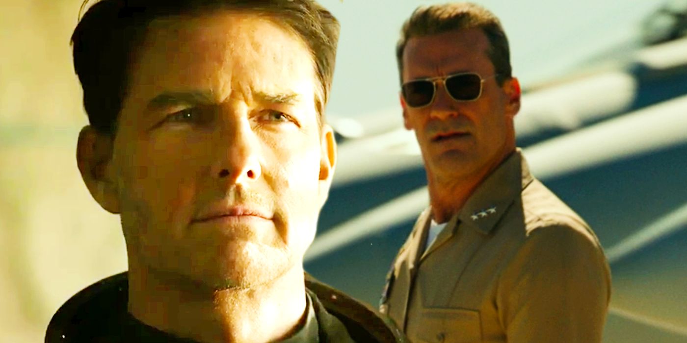 Custom image of Top Gun 2's Tom Cruise as Maverick and Jon Hamm as Cyclone