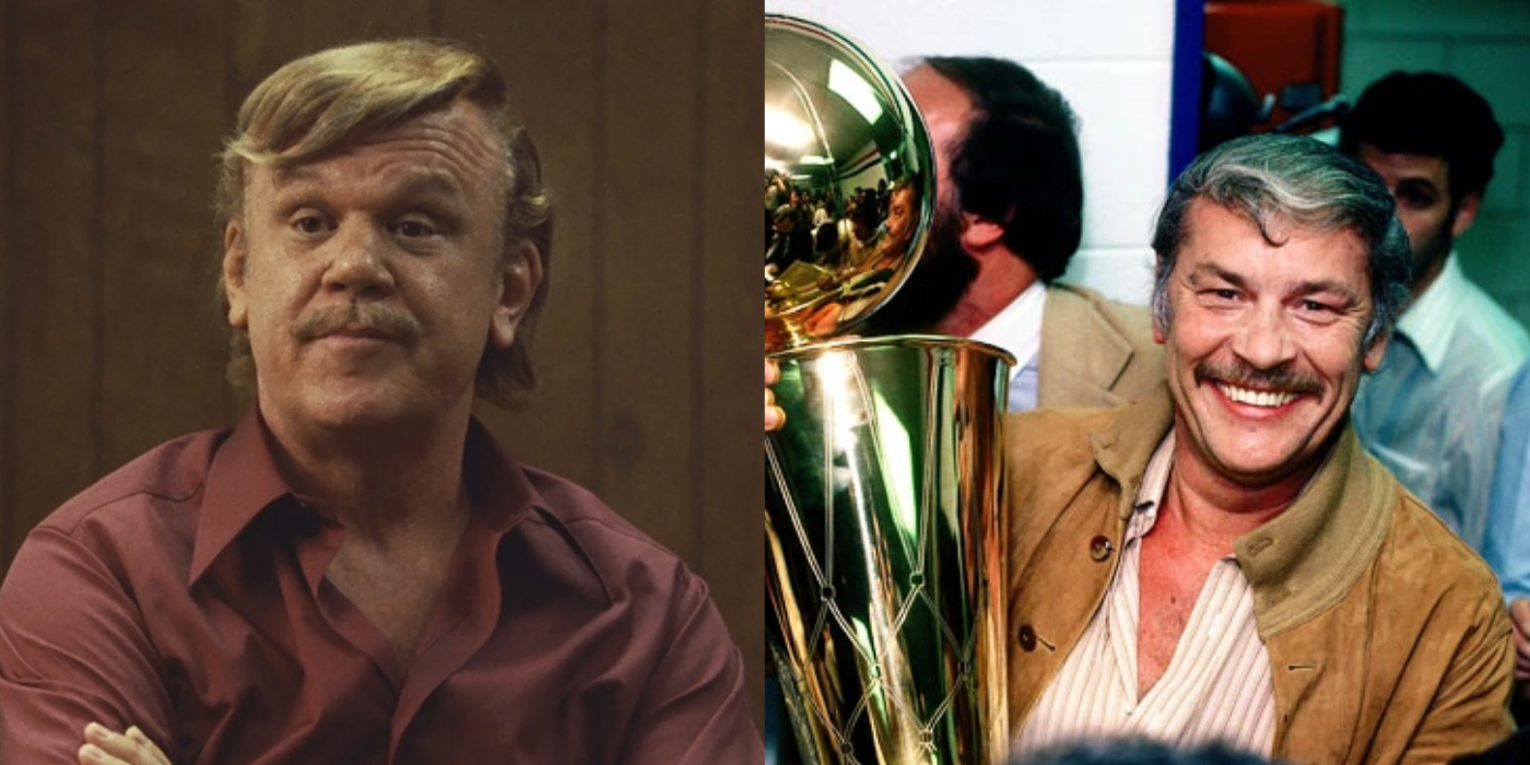 John C Reilly and Jerry Buss side by side.