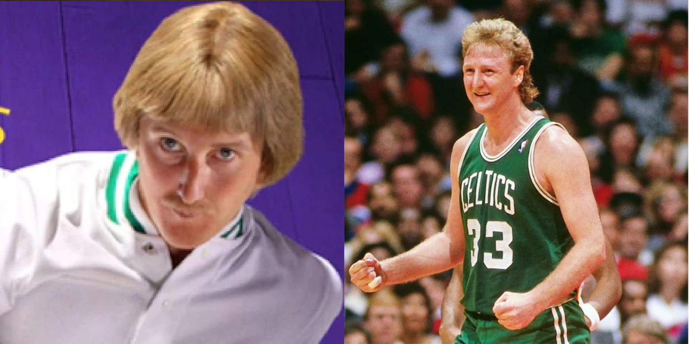 Sean Patrick Small and Larry Bird side by side