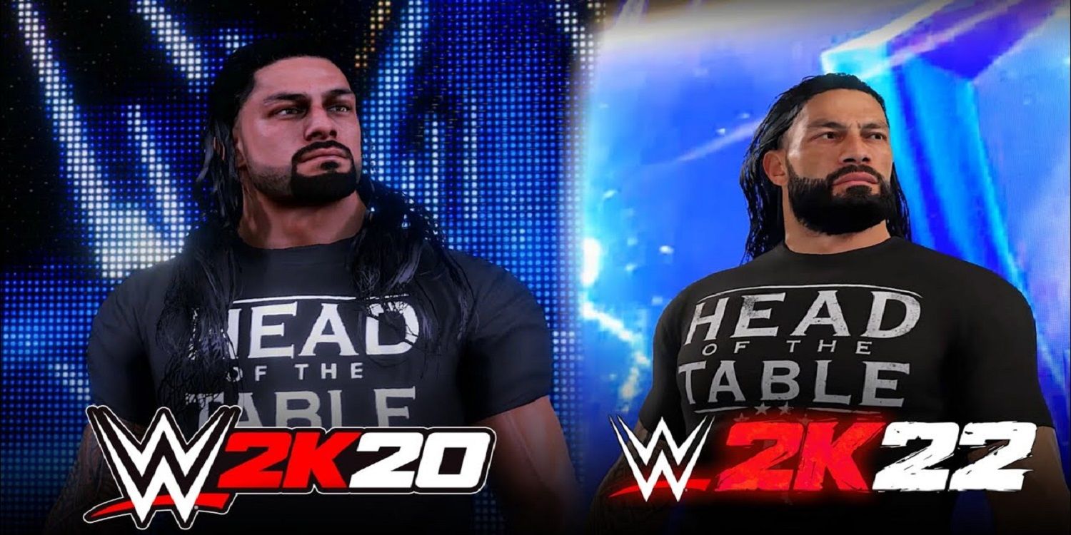 WWE 2K20 VS WWE 2K22 Roman Reigns Comparison