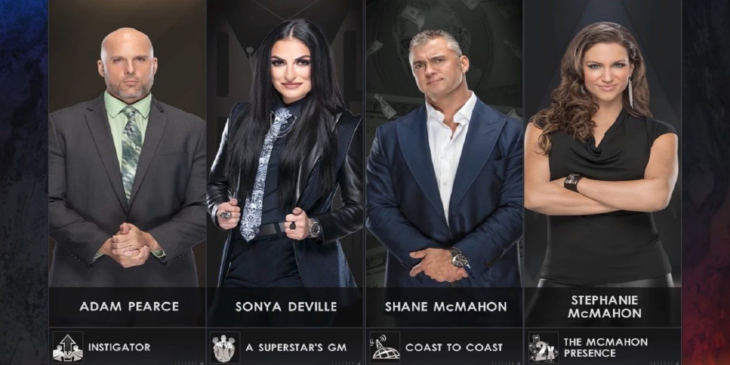 WWE 2K22 My GM Mode Showcasing Several Different GM's And Their Abilitie