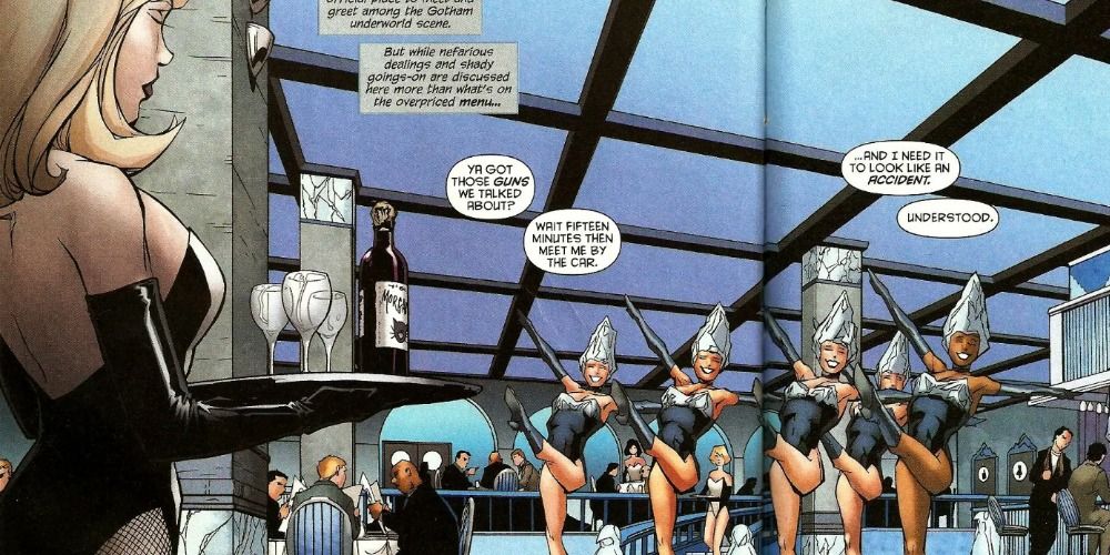 An inside view of the Iceberg Lounge as seen in Detective Comics #801