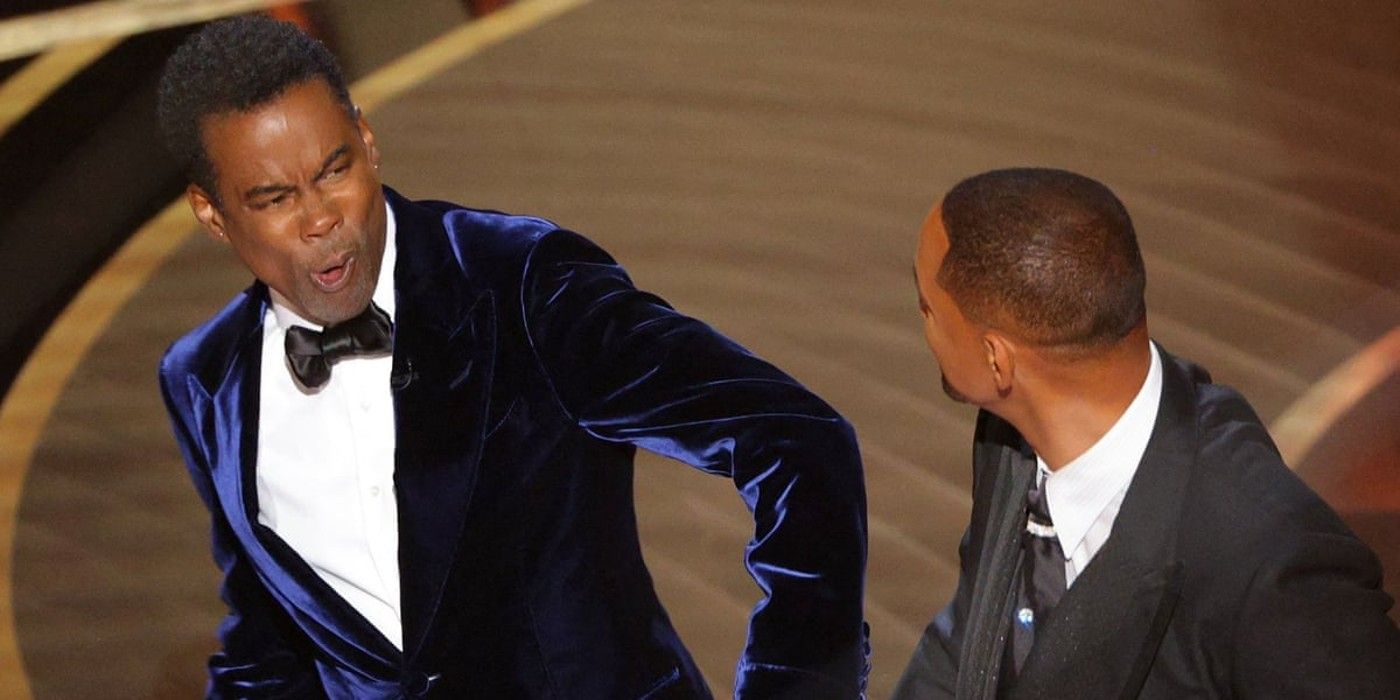 Will Smith slapping Chris Rock at the 2022 Academy Awards