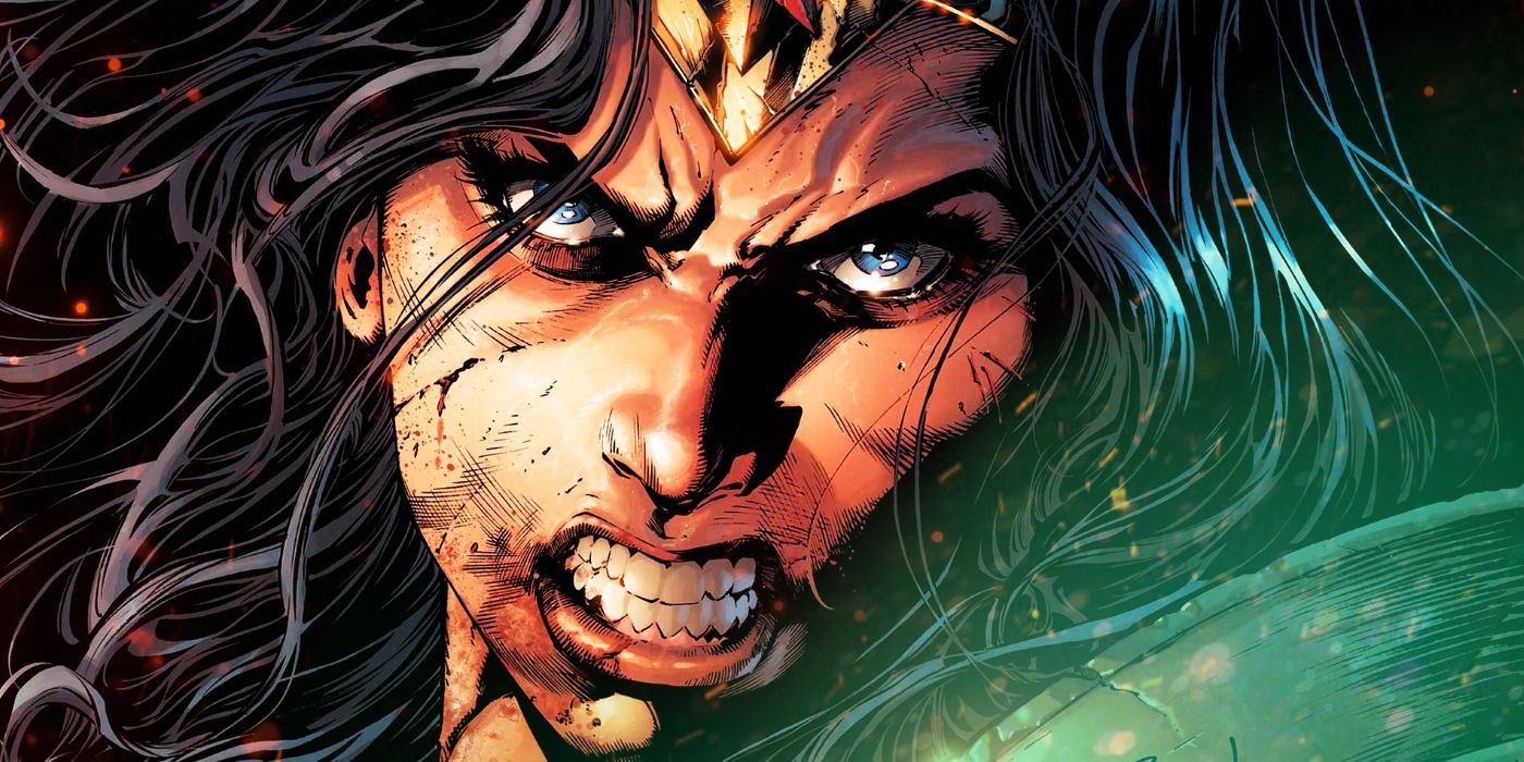 Wonder Woman Battle Face Comic Art