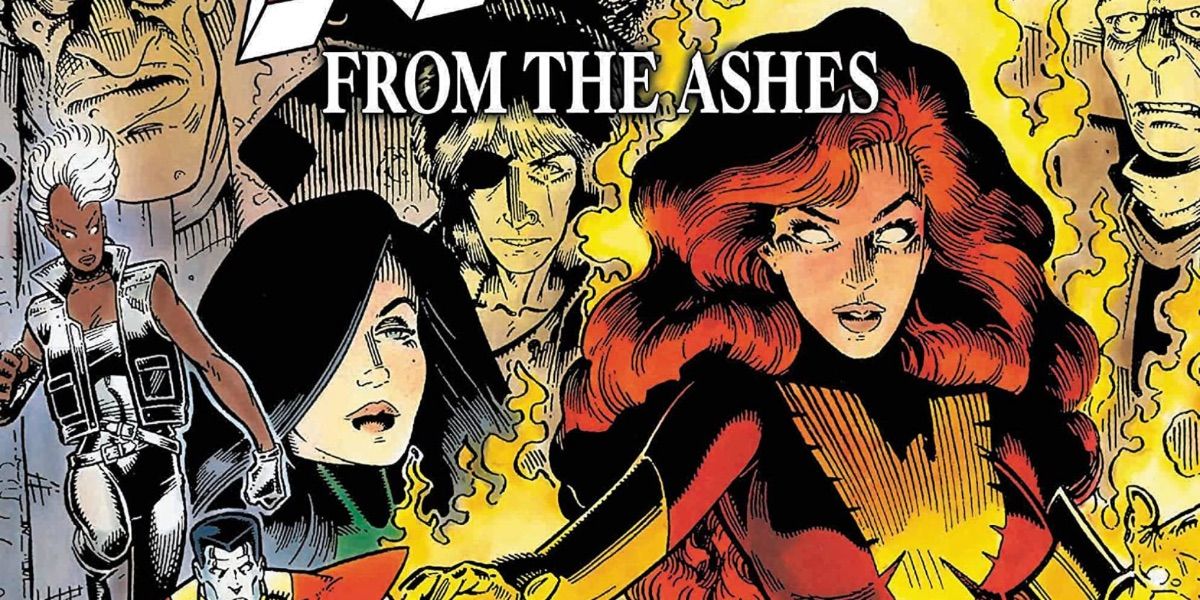 Phoenix stands among a group of mutants in From The Ashes